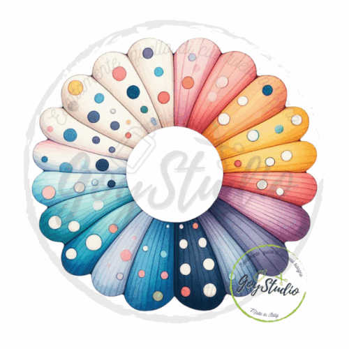 grafica digitale margherita colorata vintage design floreale