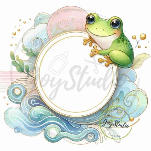 grafica digitale ranocchia sorridente kawaii vintage design allegro