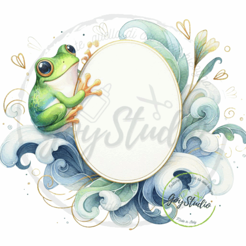 clipart rana acquerello digitale vintage design artistico