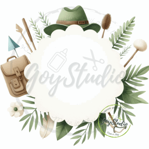 clipart scout avventura grafica digitale italiana cappello zaino bastoni trekking