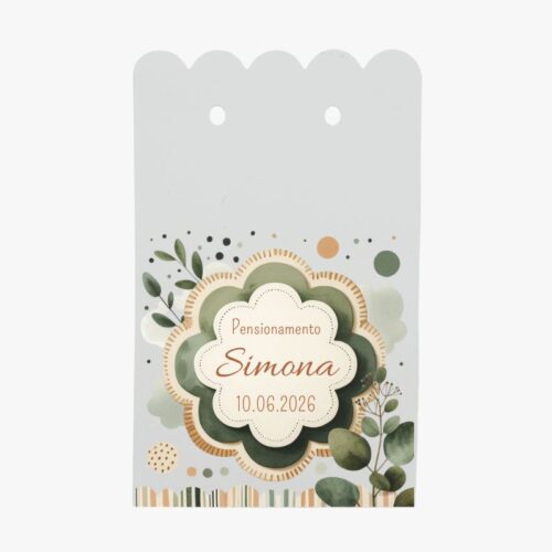 Portaconfetti Pensionamento Foglie Verdi