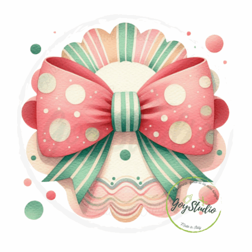 lipart fiocco colorato scalloped grafica italiana bordi smerlati multicolore pois festoso bambina