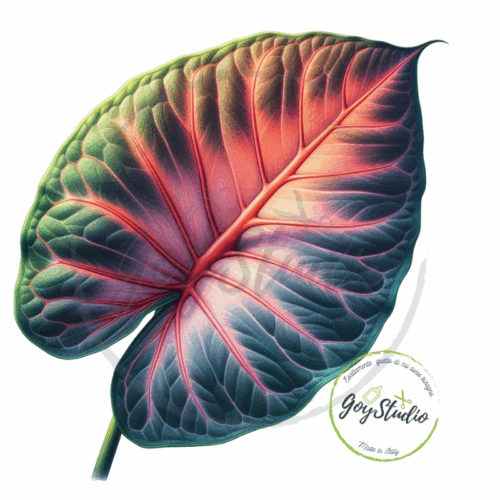 Design botanico digitale foglia tropicale per eventi