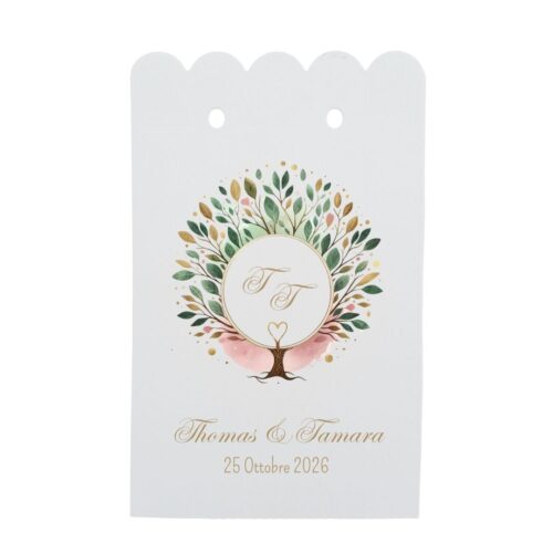 portaconfetti albero della vita matrimonio con nomi sposi