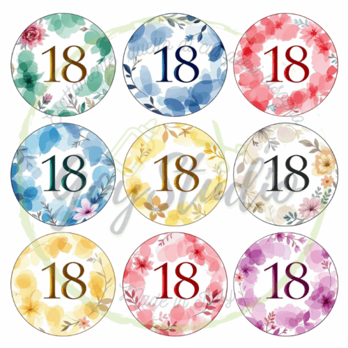 etichette festa 18 anni