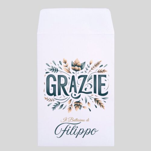 Bustine confettata battesimo personalizzate sacchetti confetti cerimonia religiosa artigianali