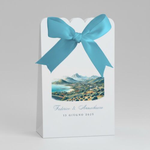 Bomboniere matrimonio Sardegna panorami autentici portaconfetti personalizzati made in Sardegna