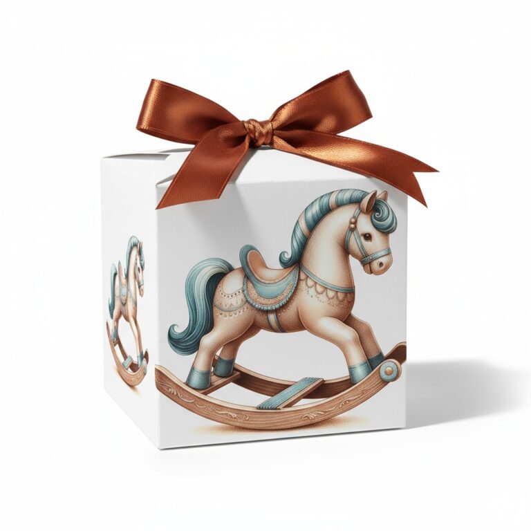 scatolina battesimo cavalluccio a dondolo