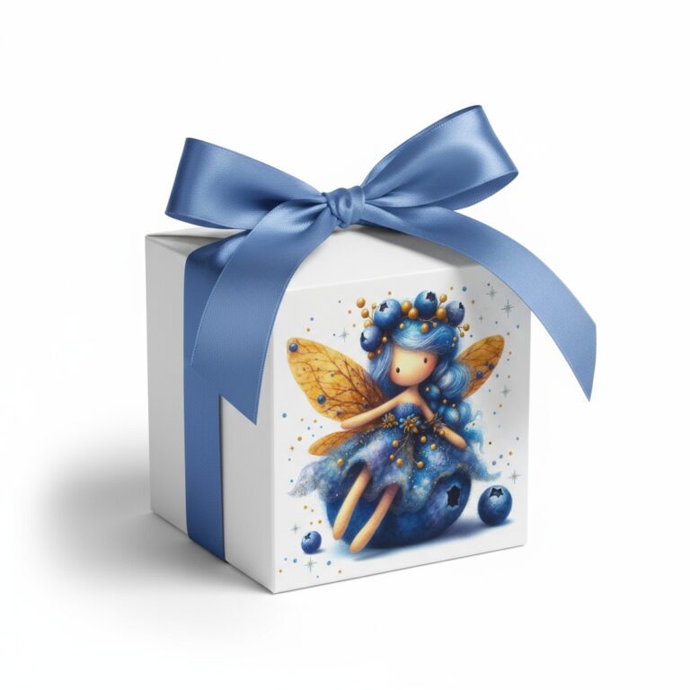 portaconfetti comunione fata mirtillo personalizzato